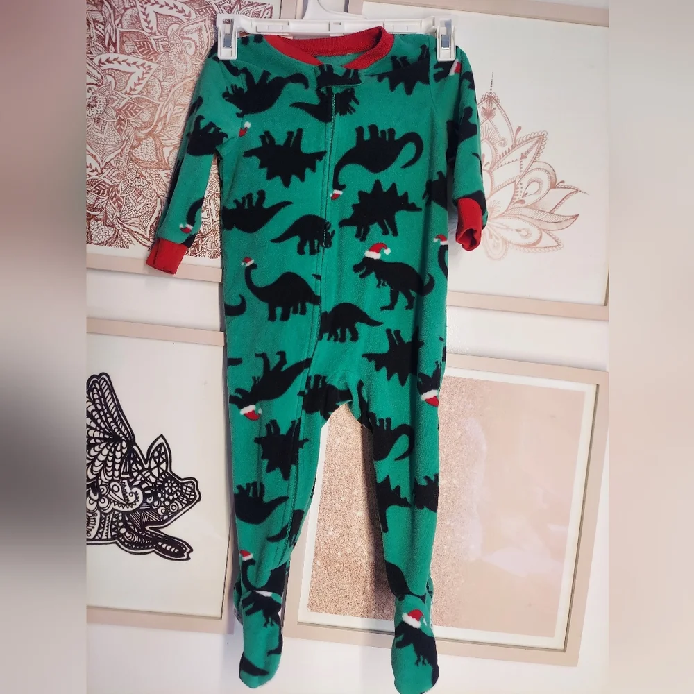 4 Carter's Christmas sleepers,  12 months